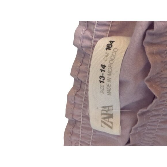 Zara Lilac Smocked Crop Top with Long Sleeves - Size 13-14, Spring, Tweens - Picture 8 of 13